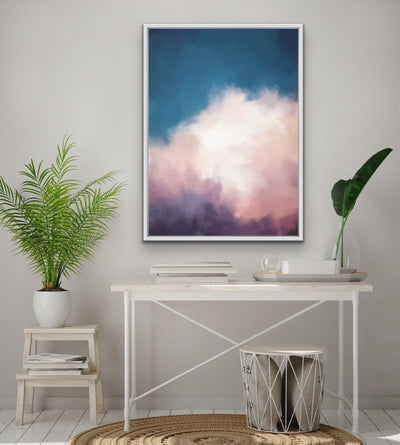 Cloudlands - Abstract Cloudy Sky Artwork Framed Canvas Wall Art Print - I Heart Wall Art