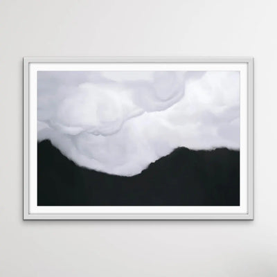 Clouds On Black Sky - Black and White Cloud Artwork - I Heart Wall Art