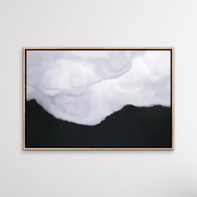 Clouds On Black Sky - Black and White Cloud Artwork - I Heart Wall Art