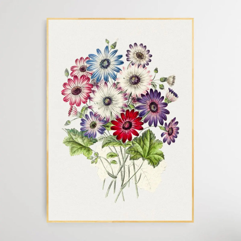 Colorful Chrysanthemums Boquet - I Heart Wall Art