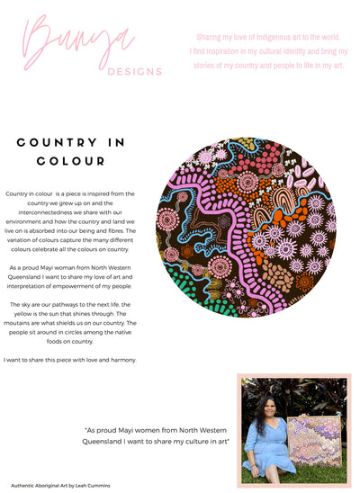 Country In Colour - Bright - Authentic Aboriginal Artwork by Leah Cummins I Heart Wall Art Australia 
