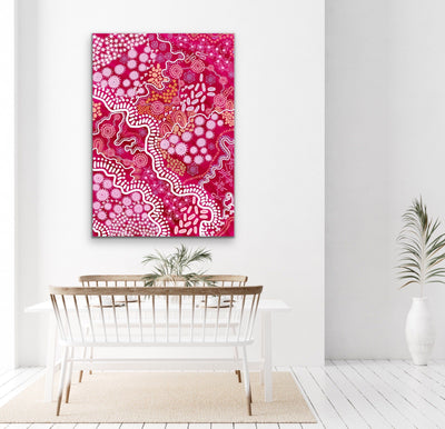Country In Colour - Pink - Print Of Artwork by Leah Cummins - I Heart Wall Art