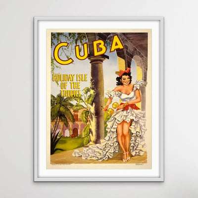 Cuba Dancing Girl -  Vintage Travel Poster - I Heart Wall Art