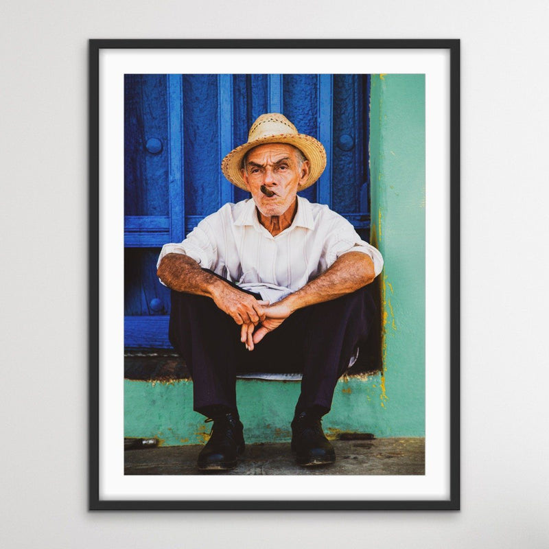 Cuban Man - Man Smoking Cigar Photographic Print - I Heart Wall Art