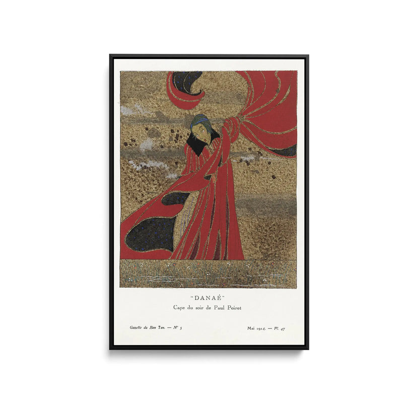 Danaé Cape du soir by Paul Poiret (1914) by Charles Martin- Stretched Canvas Print or Framed Fine Art Print I Heart Wall Art Australia 