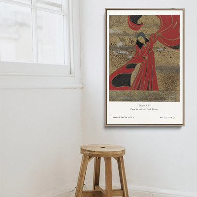 Danaé Cape du soir by Paul Poiret (1914) by Charles Martin- Stretched Canvas Print or Framed Fine Art Print I Heart Wall Art Australia 