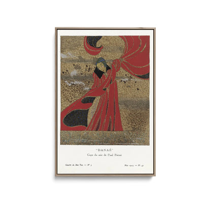 Danaé Cape du soir by Paul Poiret (1914) by Charles Martin- Stretched Canvas Print or Framed Fine Art Print I Heart Wall Art Australia 