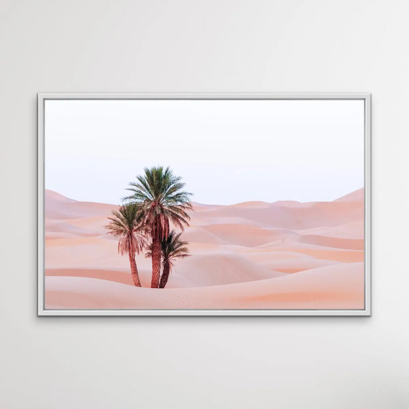 Desert Palm- Boho Pastel Morocco Photographic Desert Landscape Print - I Heart Wall Art