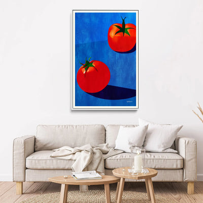 Deux Tomates by Bo Anderson - Stretched Canvas Print or Framed Fine Art Print - Artwork I Heart Wall Art Australia 