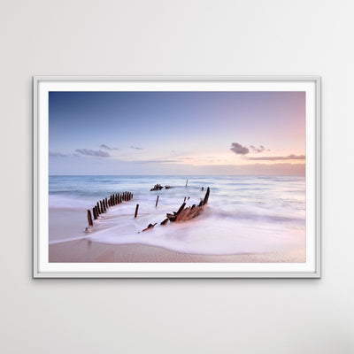 Dicky Beach - Sunshine Coast Queensland Shipwreck Photographic Canvas Art Print - I Heart Wall Art