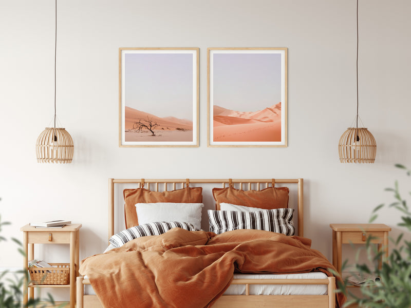 Dreamy Deserts - Two Piece Boho Desert Photographic Print Set Diptych - I Heart Wall Art