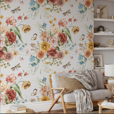 Dutch Florals - Light - Wallpaper I Heart Wall Art Australia 