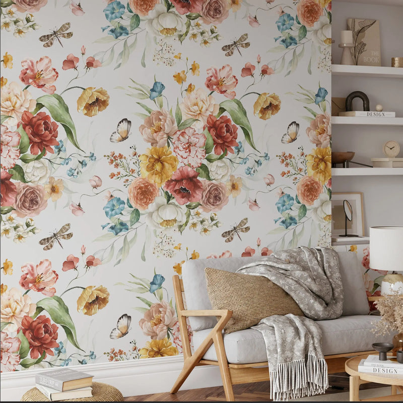 Dutch Florals - Light - Wallpaper I Heart Wall Art Australia