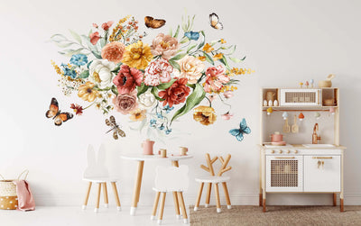 Dutch Flower Decal Set - Premium Floral Decal in Classic Shades I Heart Wall Art Australia 