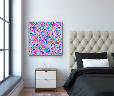Edie Fogarty - Confetti in Gray Colourful Abstract Original Artwork Print - I Heart Wall Art