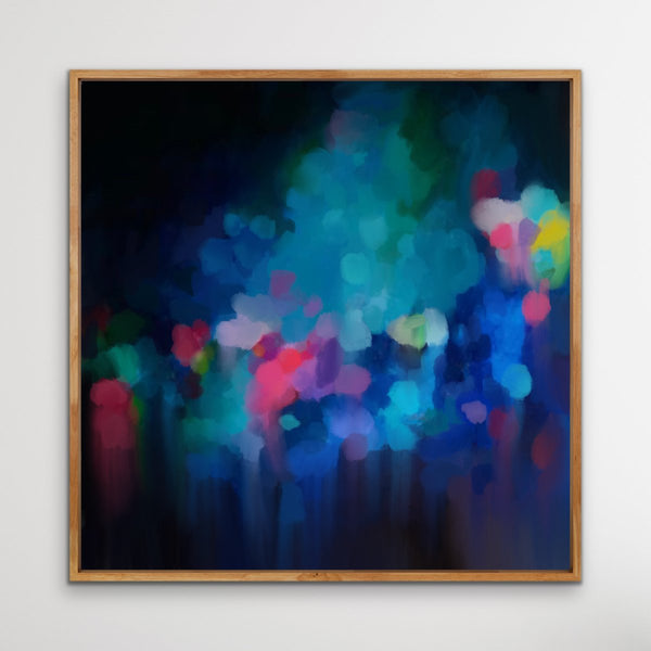 Modern multicoloured pink blue Canvas Wall Art Abstract Picture cool Large  Print