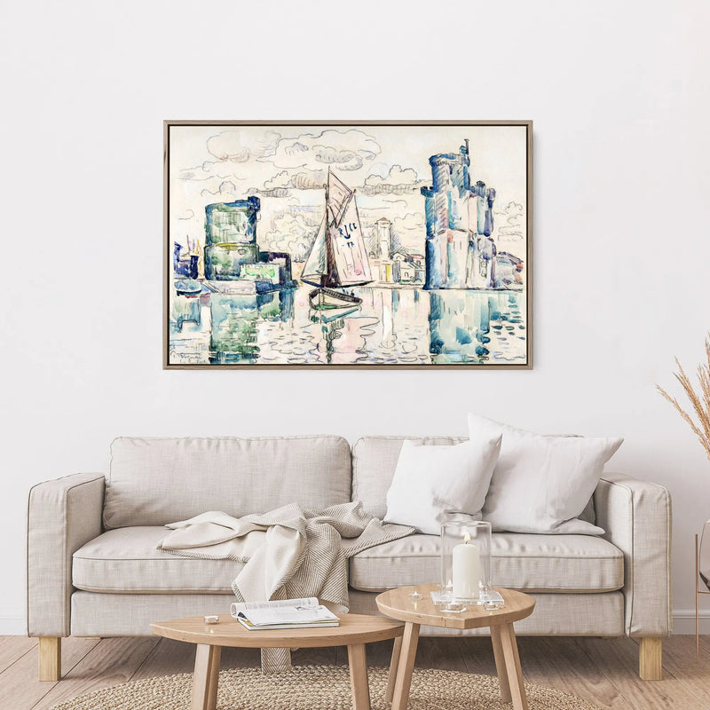 Entrance to the Harbor of La Rochelle by Paul Signac - Stretched Canvas Print or Framed Fine Art Print - Artwork I Heart Wall Art Australia 