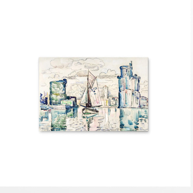 Entrance to the Harbor of La Rochelle by Paul Signac - Stretched Canvas Print or Framed Fine Art Print - Artwork I Heart Wall Art Australia 