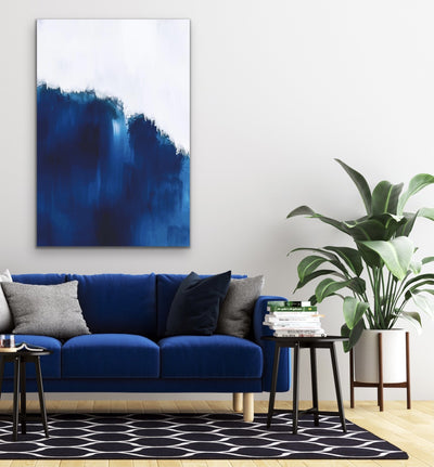 Ethereal- Edie Fogarty Blue Abstract Print  Artwork in Canvas or Art Print - I Heart Wall Art