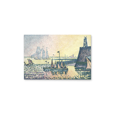 Evening, The Jetty at Vlissingen by  Paul Signac - Stretched Canvas Print or Framed Fine Art Print - Artwork I Heart Wall Art Australia 