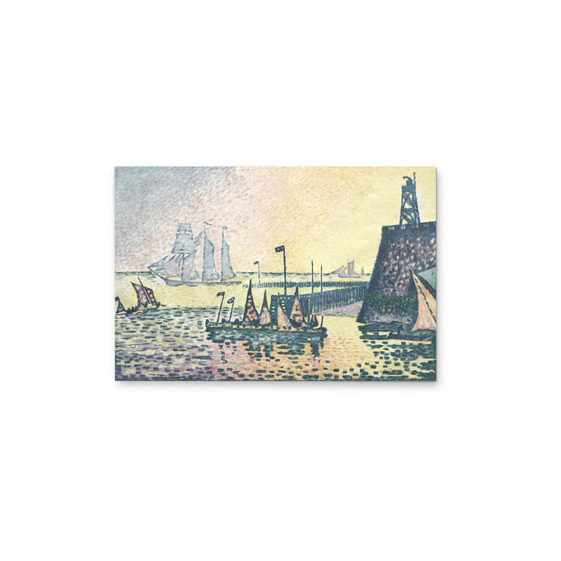 Evening, The Jetty at Vlissingen by  Paul Signac - Stretched Canvas Print or Framed Fine Art Print - Artwork I Heart Wall Art Australia 
