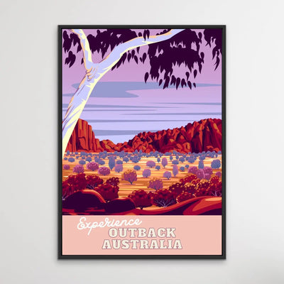 Experience Outback Australia - Vintage-Style Travel Poster I Heart Wall Art Australia 