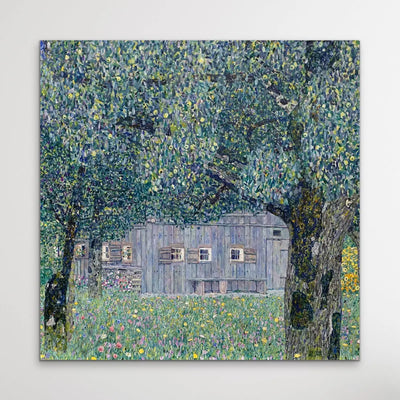 Farmhouse In Upper Austria by Gustav Klimt - Square Classic Landscape Print I Heart Wall Art Australia 
