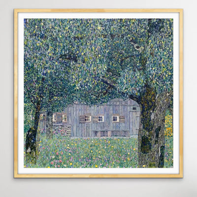 Farmhouse In Upper Austria by Gustav Klimt - Square Classic Landscape Print I Heart Wall Art Australia 