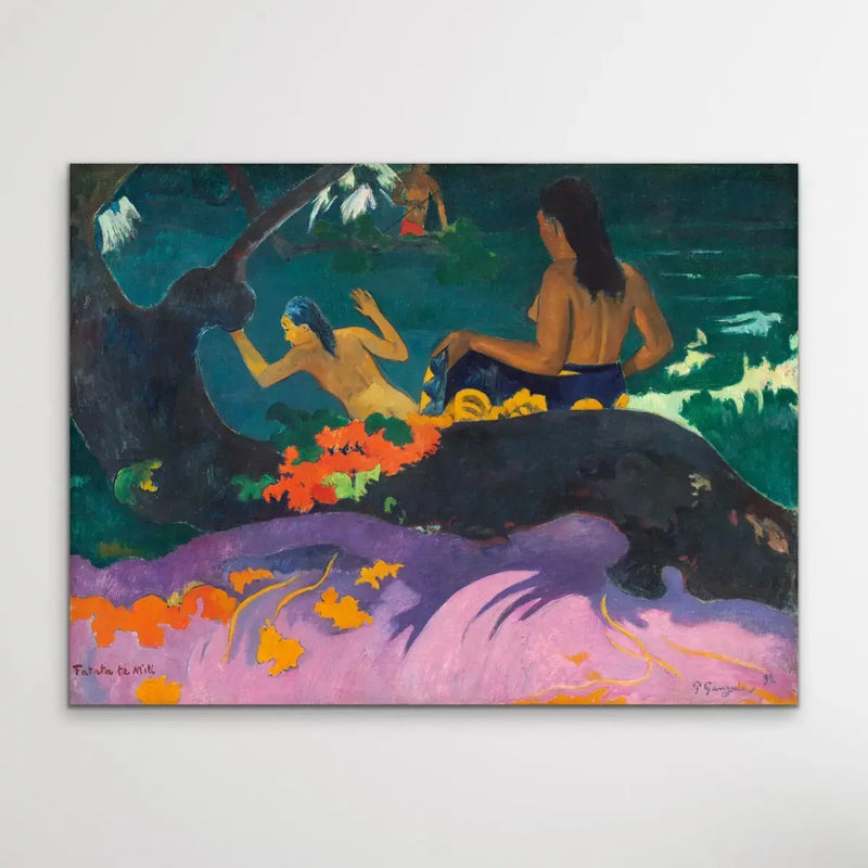 Fatata te Miti 1892 by Paul Gauguin - Colourful Classic Canvas or Art Print - I Heart Wall Art