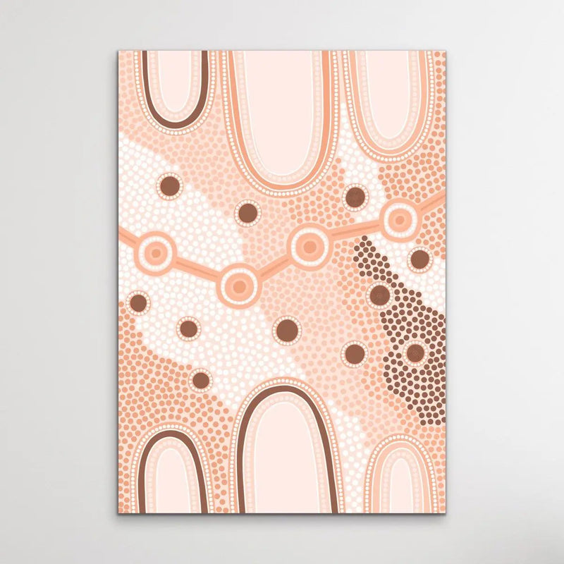 Female Journey- Earth - Aboriginal Art Print By Leah Cummins - I Heart Wall Art