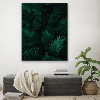 Ferny Fingers - Green Plant Fern Foliage Nature Art Print Canvas Wall Art - I Heart Wall Art