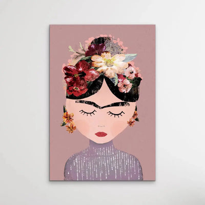 Frida (Pastel Version) - Colourful Frida Kahlo Illustration by TreeChild Available as a Canvas or Paper Print I Heart Wall Art Australia 