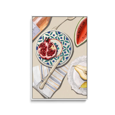Fruity Wine Pairing - Contemporary Still Life Art - Stretched Canvas Print or Framed Fine Art Print - Artwork I Heart Wall Art Australia 
