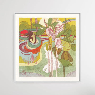 Girl in the Garden 1897 by Georges de Feure - Square Abstract Wall Art Print - I Heart Wall Art