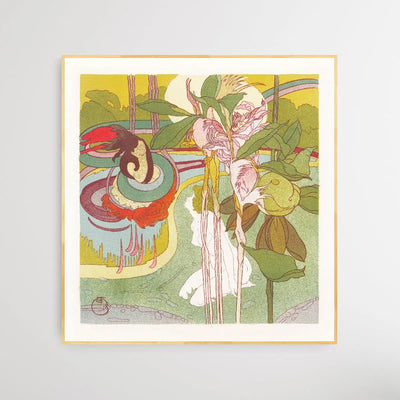 Girl in the Garden 1897 by Georges de Feure - Square Abstract Wall Art Print - I Heart Wall Art