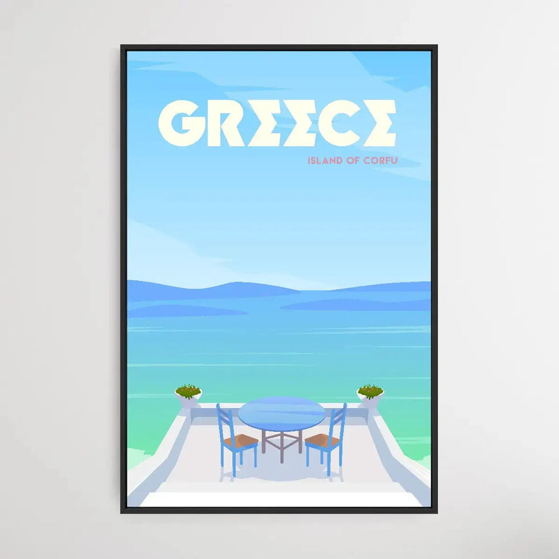 Greece - Vintage Style Travel Print - I Heart Wall Art