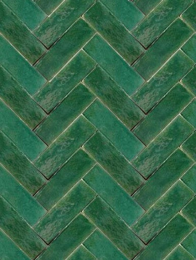 Green Herringbone Tile Wallpaper I Heart Wall Art Australia 
