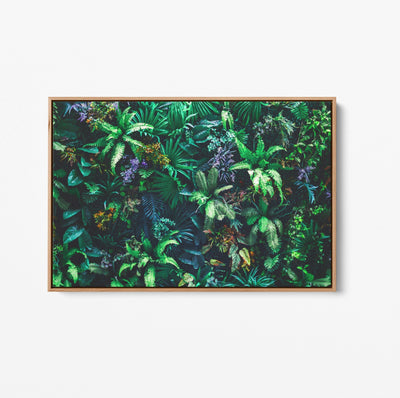 Green Wall - Botanical Nature Stretched Canvas Wall Art Print - I Heart Wall Art