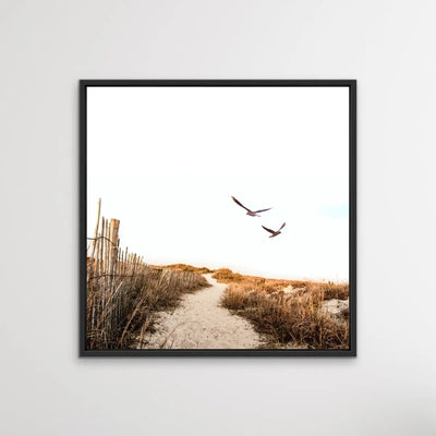 Gull Coast - Square Photographic Print With Golden Tones - I Heart Wall Art