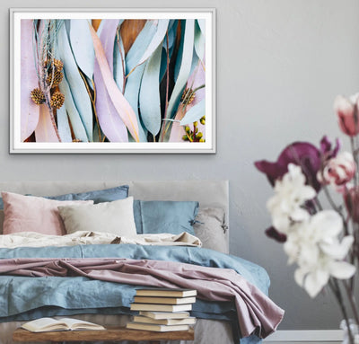 Gum Leaves -  Original Pastel Coloured Eucalyptus Gum Leaf Photographic Canvas or Art Print I Heart Wall Art Australia 