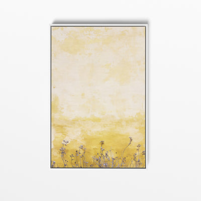 Halcyon Days - Floral Yellow Wall Art Print On Canvas Or Art Paper - I Heart Wall Art