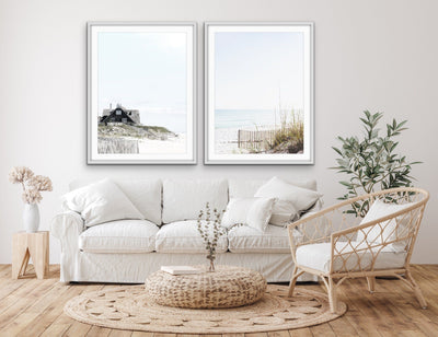 Hamptons Coast - Two Piece Coastal Photographic Print Set Diptych - I Heart Wall Art
