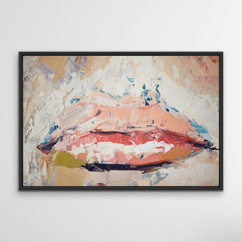 Her Lips - Portrait Print On Canvas Or Paper - I Heart Wall Art