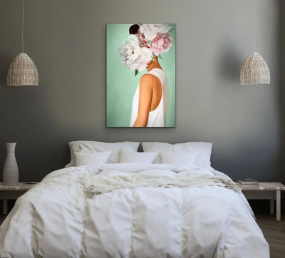 Her Secret Life Print Two - Women With Flowers Artwork Series - I Heart Wall Art