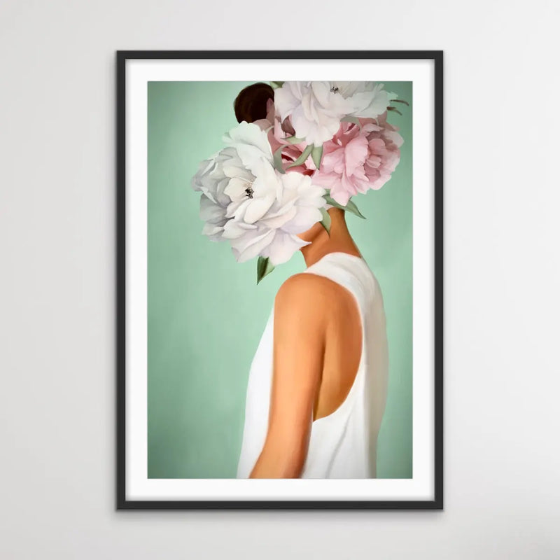 Her Secret Life Print Two - Women With Flowers Artwork Series - I Heart Wall Art