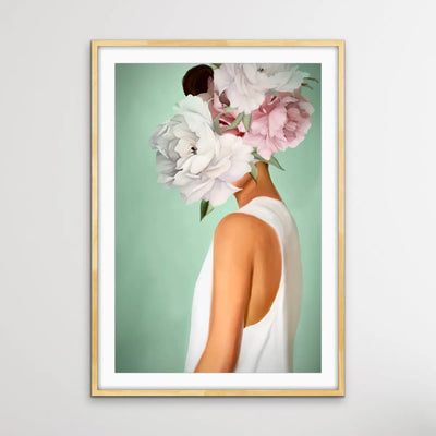 Her Secret Life Print Two - Women With Flowers Artwork Series - I Heart Wall Art