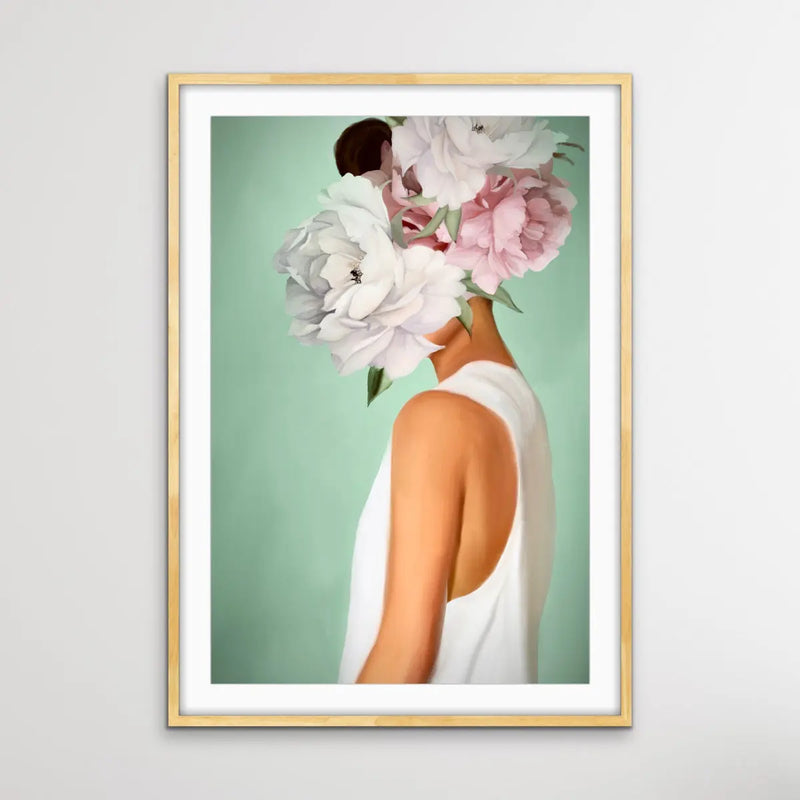 Her Secret Life Print Two - Women With Flowers Artwork Series - I Heart Wall Art