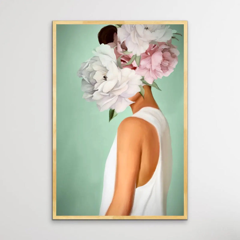 Her Secret Life Print Two - Women With Flowers Artwork Series - I Heart Wall Art