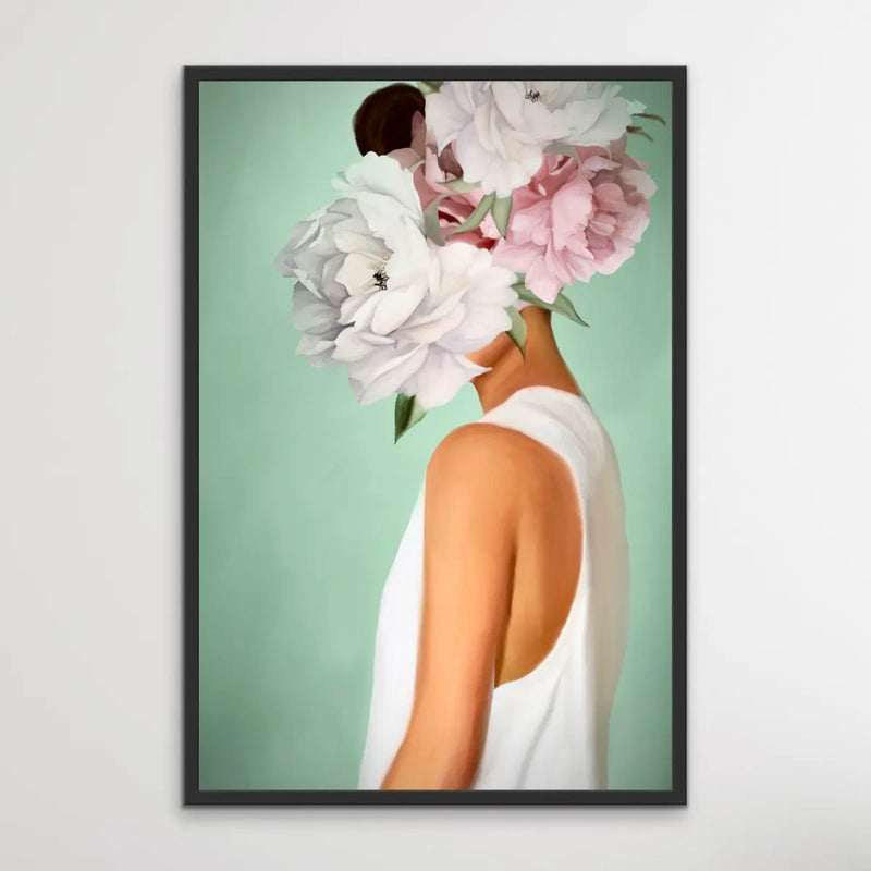 Her Secret Life Print Two - Women With Flowers Artwork Series - I Heart Wall Art
