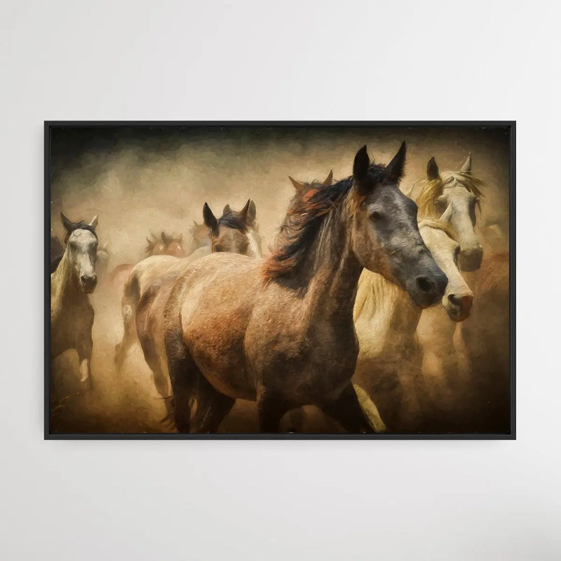Herd of Horses - Group of Running Horses Wall Art Print - I Heart Wall Art